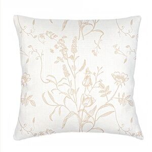 Anaya Beige English Garden linen pillow cover / 19” x 19” - NWT